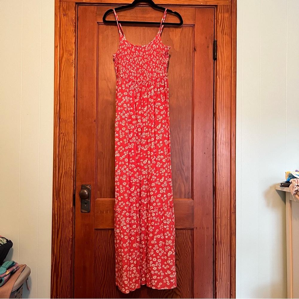 Red Floral Maxi Dress